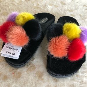 Zara Pom Pom Slides